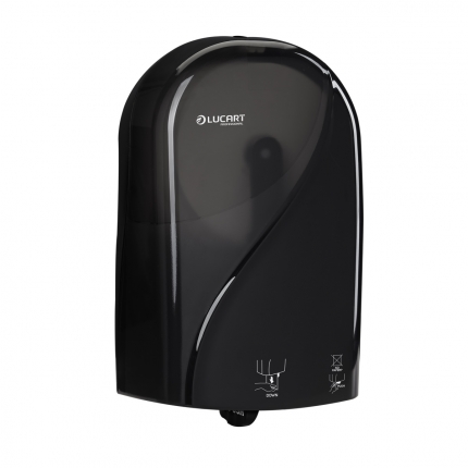 Dispenser Autocut din plastic pentru role de hartie igienica negru – Jumbo Identity LUCART Lucart imagine 2022 depozituldepapetarie.ro